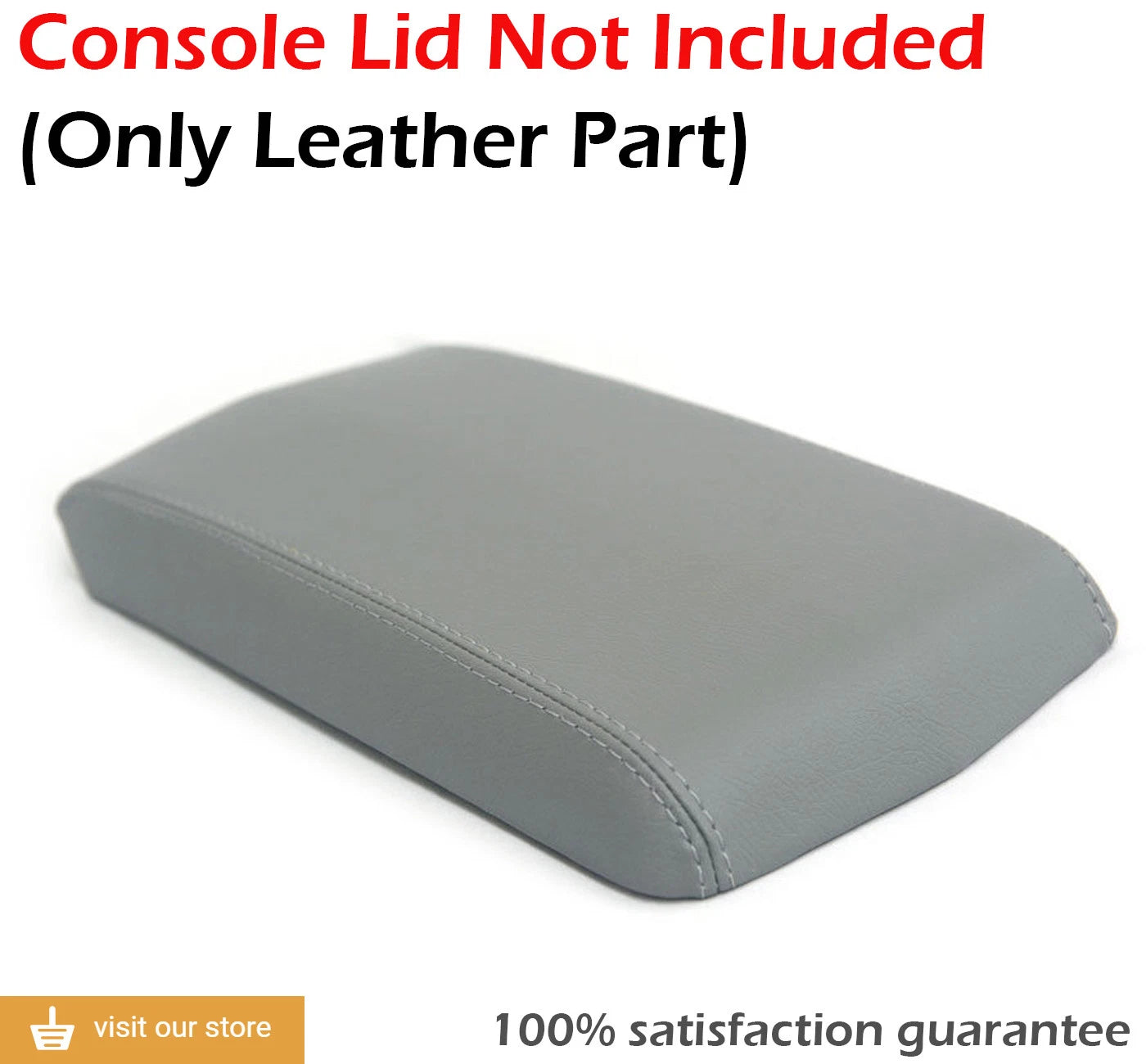 Center Console Armrest Cover for Cadillac CTS (2008–2014) Gray Leather