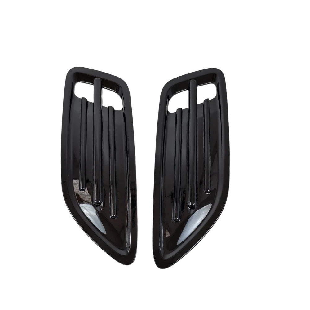 Pair Gloss Black Hood Vent Scoops for KIA Stinger (2018–2023)