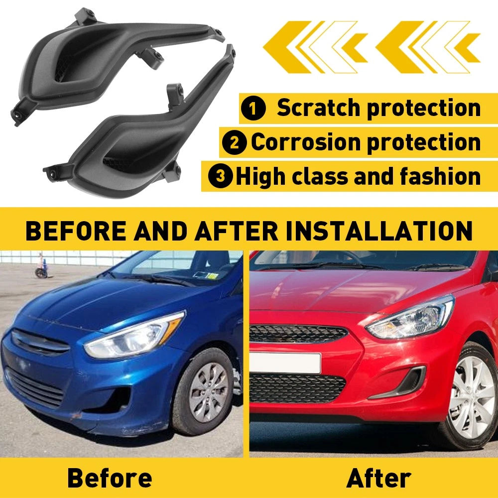 Set of 2 Fog Lamp Light Covers for Hyundai Accent (2012–2017)
