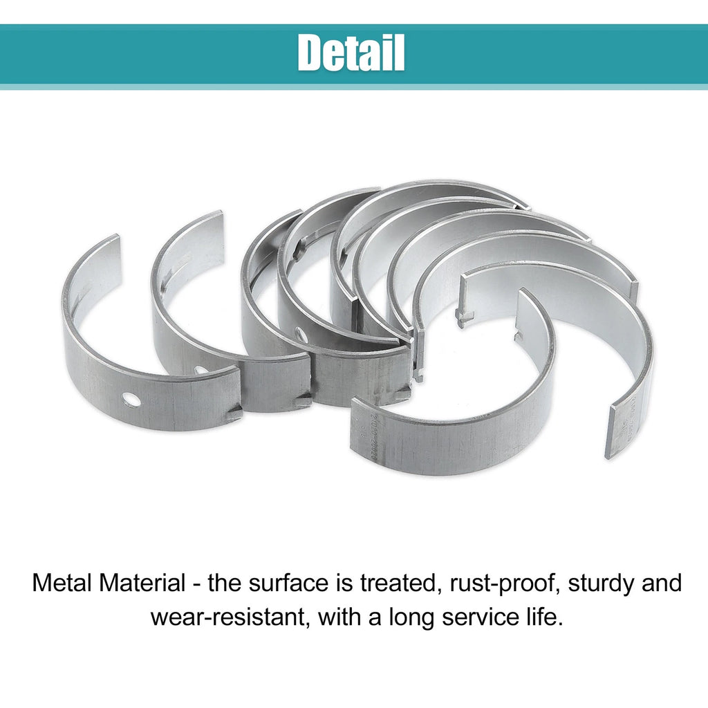 Set of 4 Crankshaft Main Bearings No.210202G100 for Hyundai Kia 2.0L 2.4L (2008–2020)