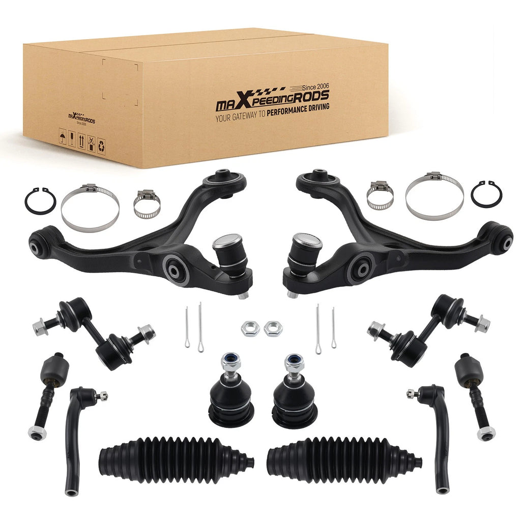 14pc Front Lower Control Arms Tie Rods Sway Bars for Honda Accord (2003–2006)