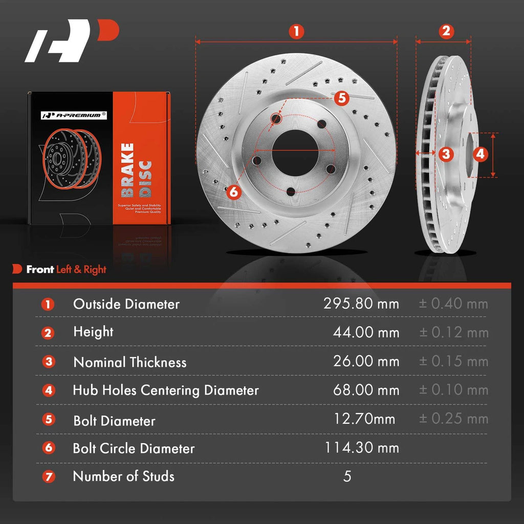 Drilled Brake Rotors for Nissan Rogue (2008–2013) and Sentra (2007–2012)