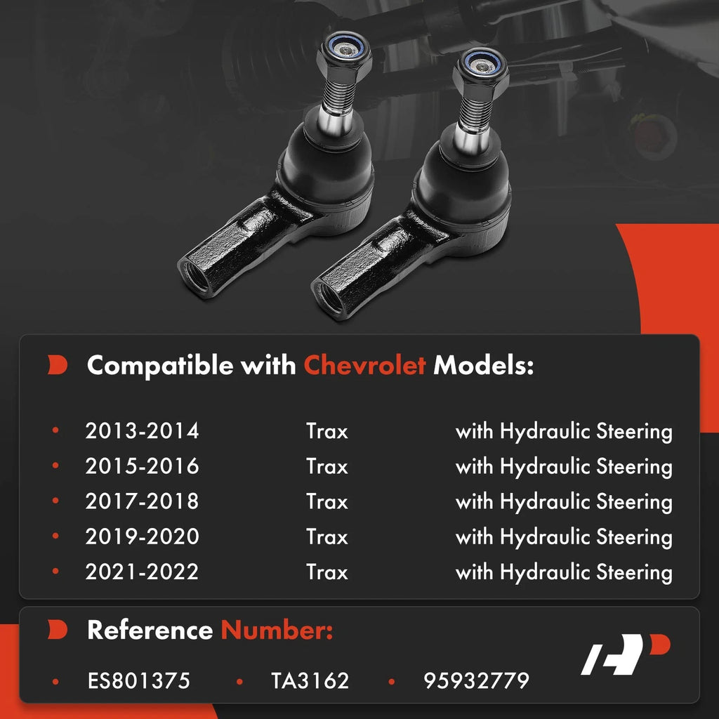 2X Front Outer Tie Rod Ends for Chevrolet Trax (2013-2022)