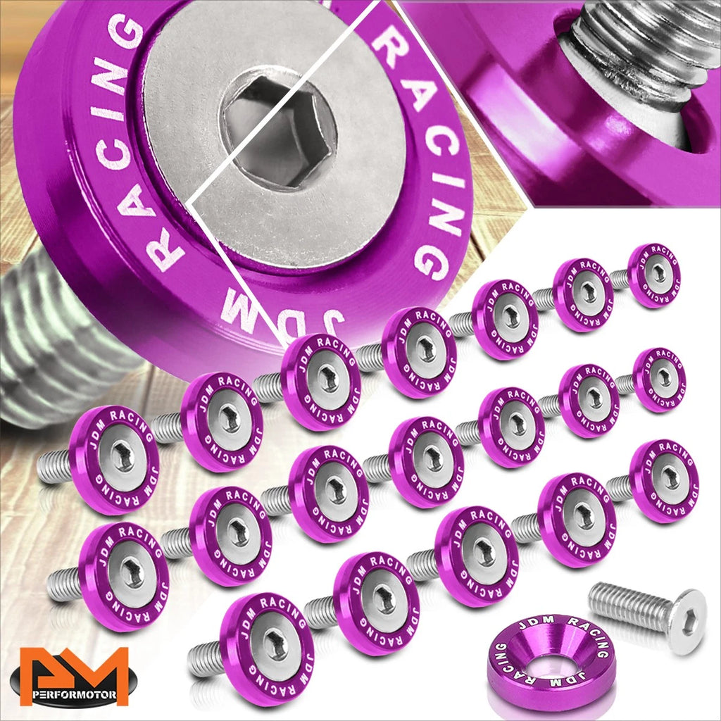 20Pcs Aluminum M6 X 1.0 Fender Washers for Universal Fit (All Years)