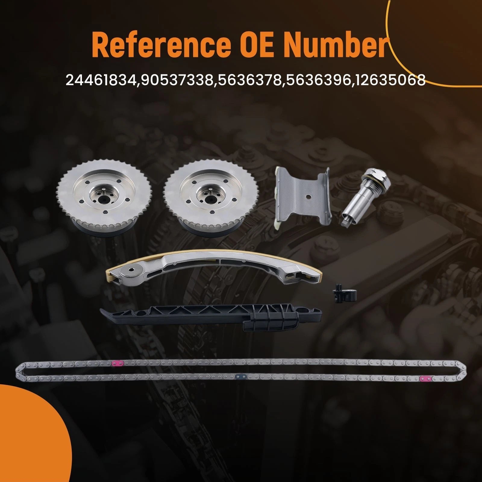 Engine Timing Chain Kit for Chevrolet HHR 2.2L L4 (2009–2011) 90537633