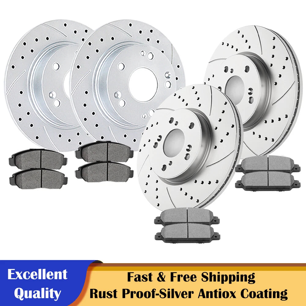 Drilled Rotors Brake Pads Kit for Honda Accord (2013–2017)