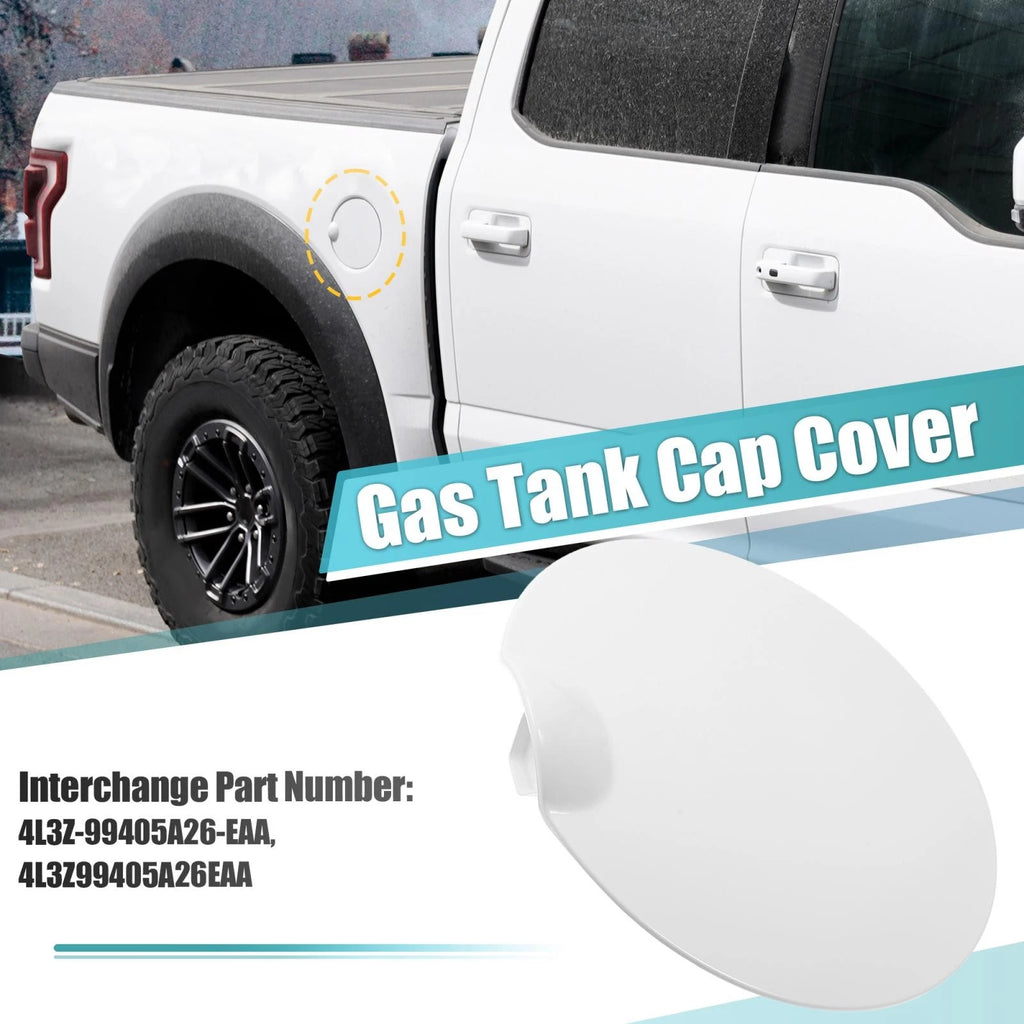 Fuel Gas Tank Filler Lid Door for Ford F-150 (2004–2008) 4L3Z-99405A26-EAA White