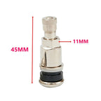 Set of 4 Metal Valve Stems for Car Van Tyres (11.3MM Hole)