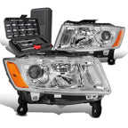 Chrome/Amber Signal Projector Headlights for Grand Cherokee (2014–2016)