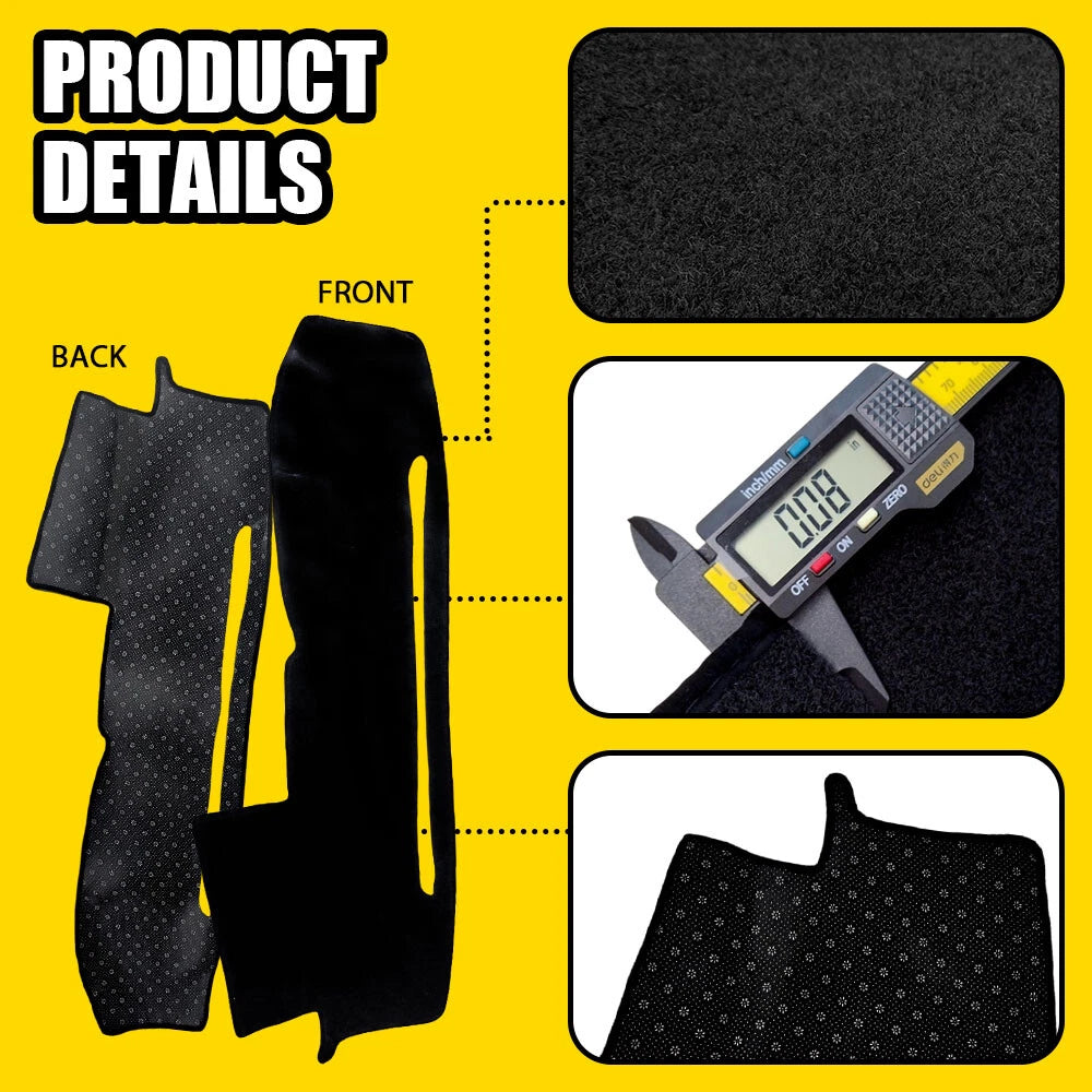 Dashboard Cover Mat for Toyota 4Runner (2003–2009) - Black