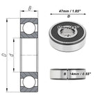 1 Pc 6303DDU Deep Groove Ball Bearing P4 for Scooter Skateboard (N/A)