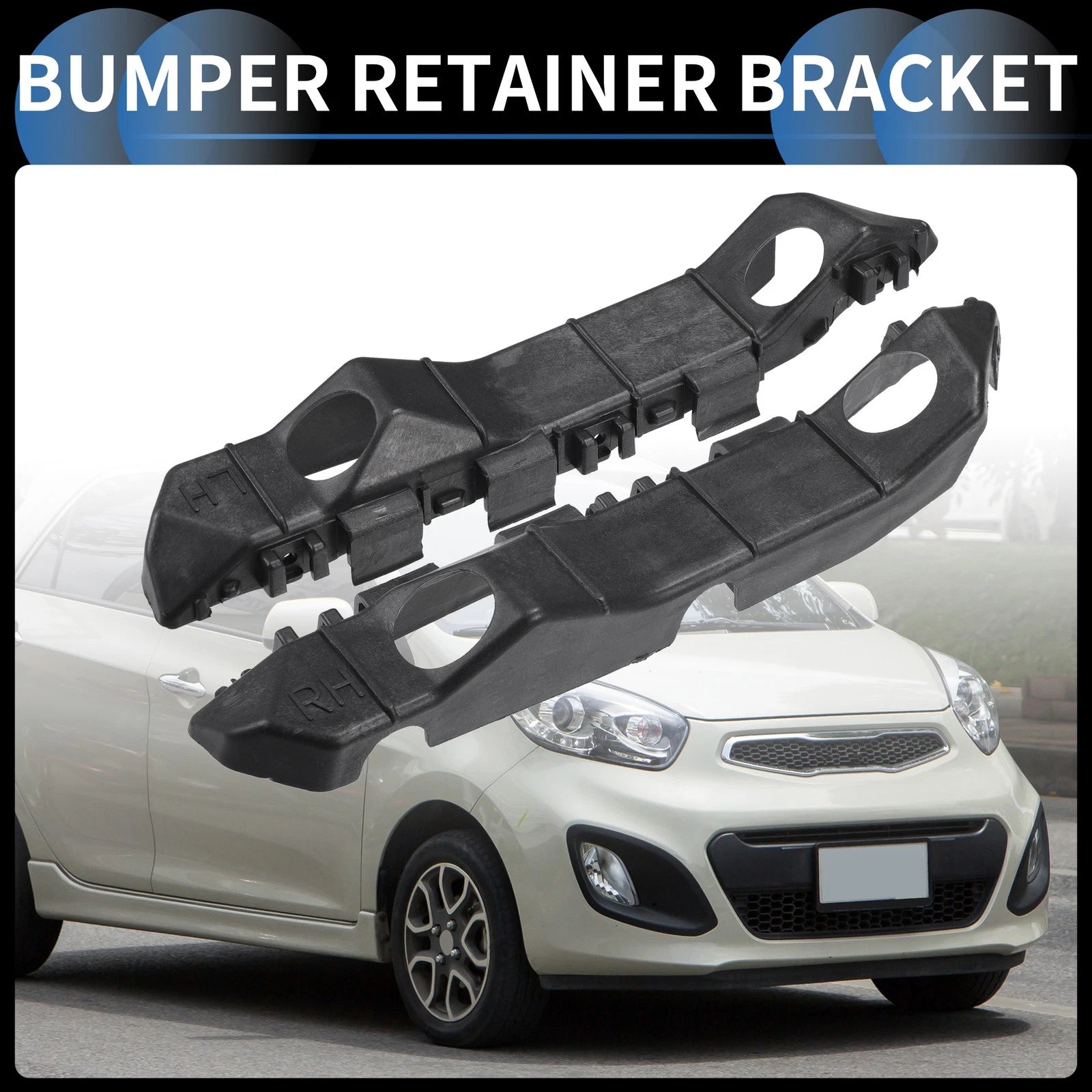 1 Pair Front Bumper Retainer Bracket No. 865131Y000 for Kia Picanto (2012)