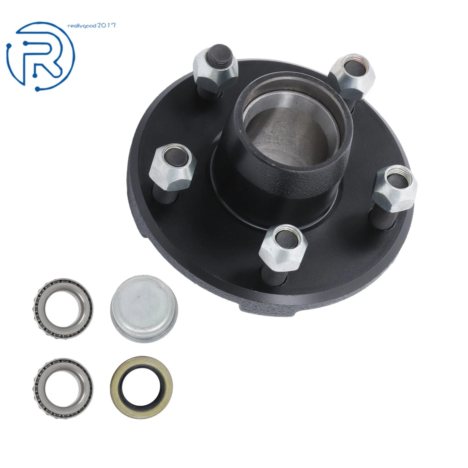 Trailer Wheel Hub Kit 5 on 4.5" for 2000 lbs Axle (L44649/L44610)