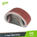 Set of 15 Sanding Belts for Sander (4" x 24", Aluminium Oxide, 40/80/120 Grit)
