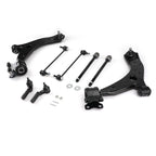 Set of 2 Front Lower Control Arms Tie Rods Sway Bars for Mazda 3 (2004–2009)