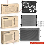 Radiator, AC Condenser & Cooling Fan Kit for Ford Edge Lincoln MKX (2007–2014)