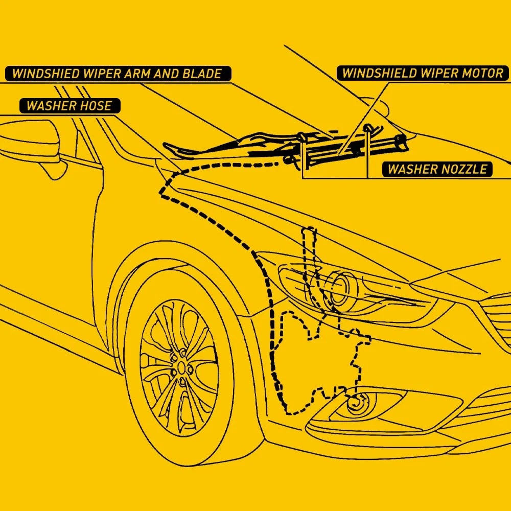 2X Windshield Wiper Washer Nozzle Sprayer Jets for Ford Explorer (2011-2018)