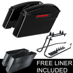 Hard Saddlebags with Conversion Brackets for Harley Softail FXST (1990–2023)