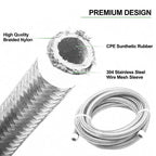 10FT AN8 Nylon Braided Oil Fuel Line + Fittings for Universal Applications