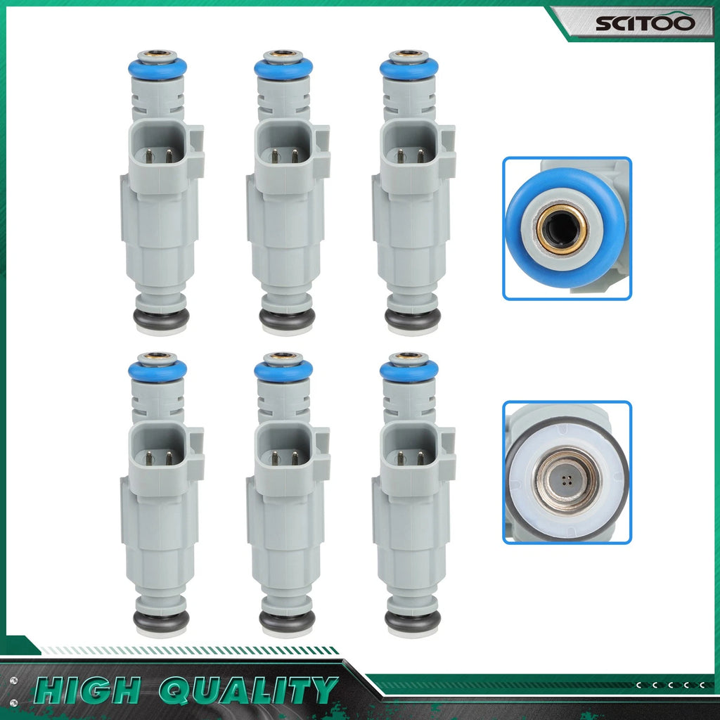 Set of 6 Fuel Injectors for Pontiac Grand Prix 3.8L (2004–2007) 12576416
