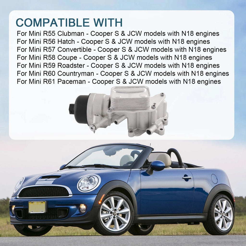 Oil Filter Housing for MINI Cooper R55 R60 R58 R56 R57 (2007–2015)