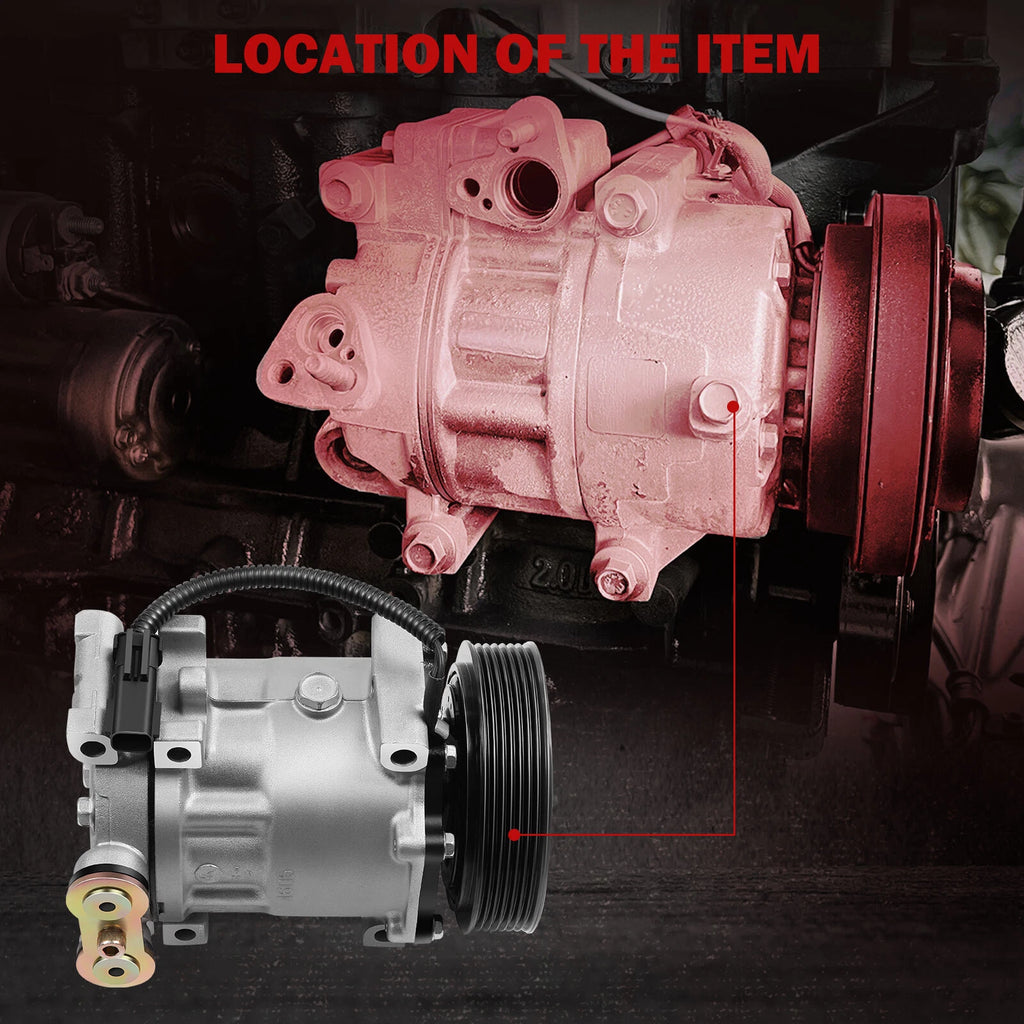 A/C Compressor & Clutch for Dodge Dakota Durango Ram (1996-2001)