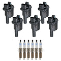 Set of 6 Ignition Coils & Bosch Iridium Spark Plugs for Sierra 1500 (2014–2018)