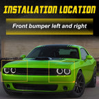 Set of 4 Front Left+Right Fascia Support Bracket Kit for Dodge Challenger (2015–2022)