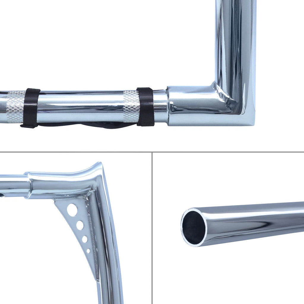 Chrome 14" Prewired 1.25" Handlebar for Harley FLHR FLHRC (2016–2023)