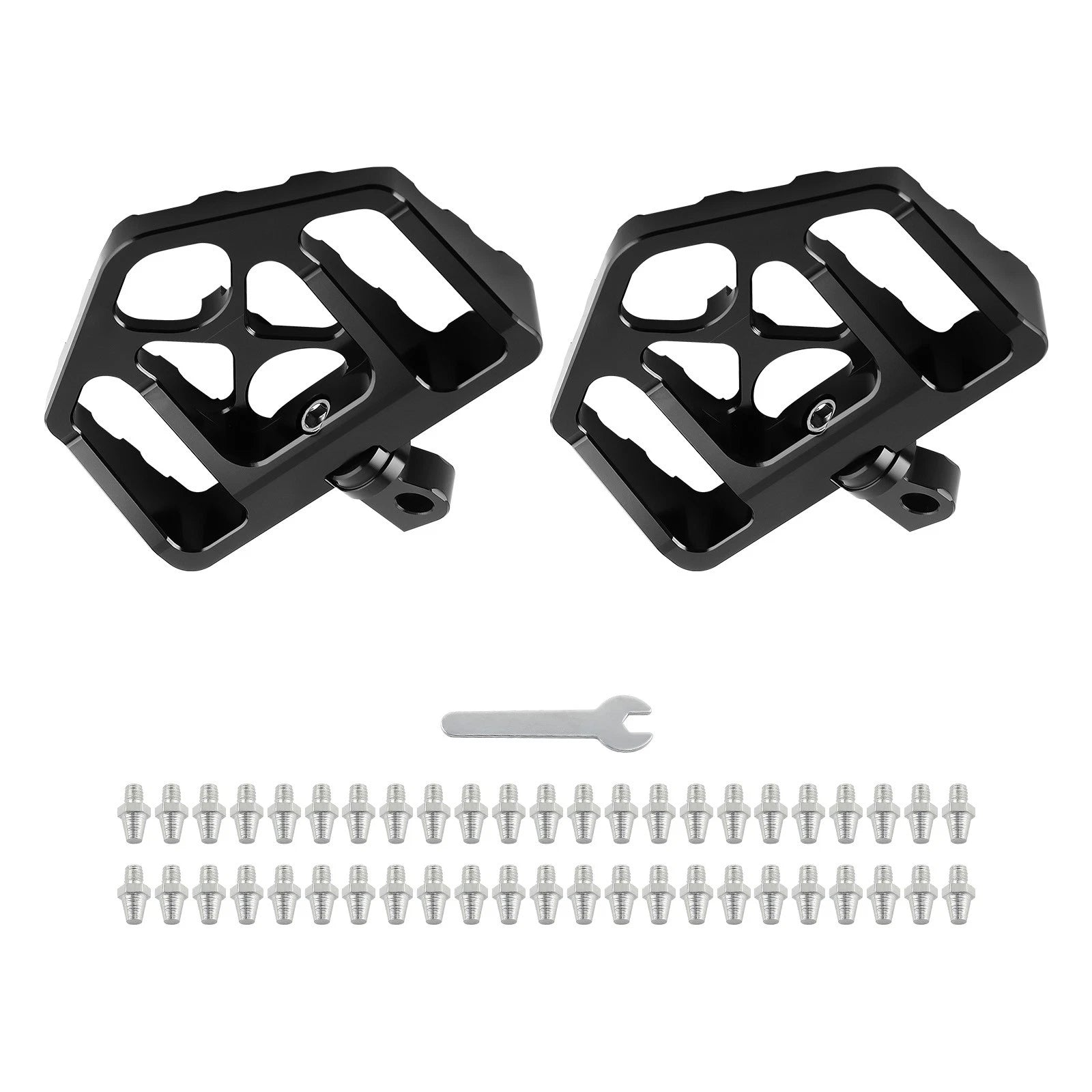 MX Style Wide Fat Foot Pegs for Harley Dyna Touring (Aluminum)