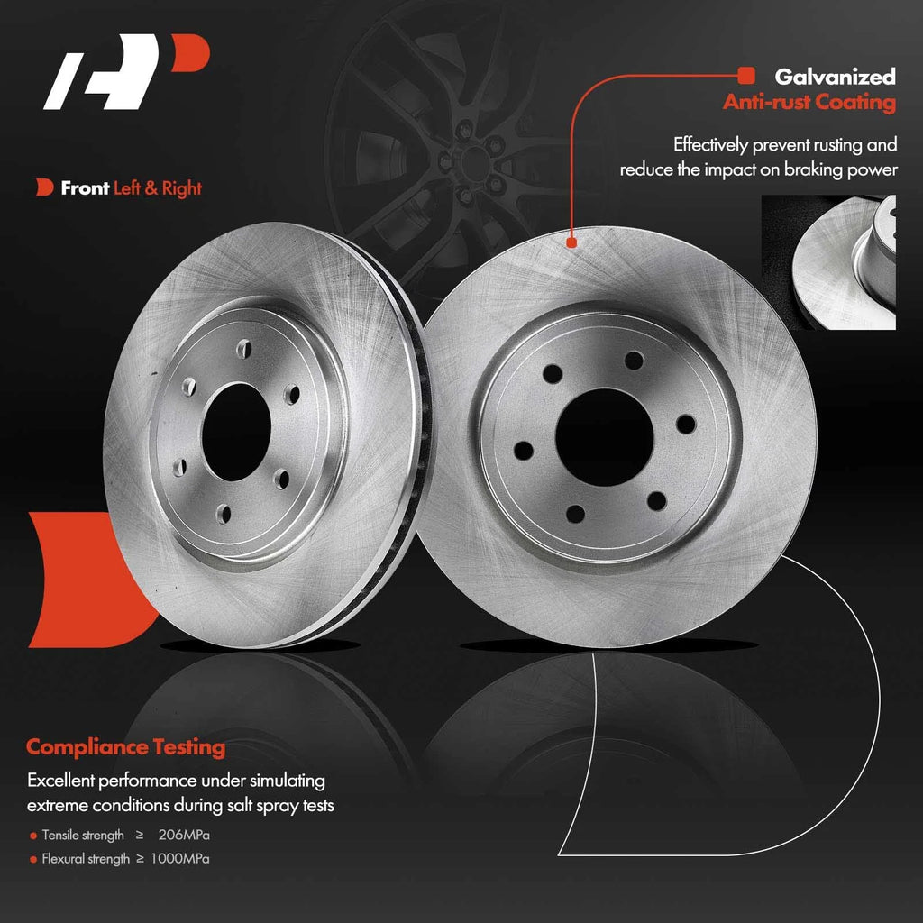 Front Disc Brake Rotor & Pads Set for Nissan Frontier