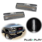 2X Clear White LED Side Marker Lights for Chevrolet S10 GMC S15 Jimmy