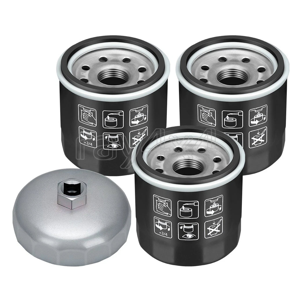 3 Oil Filter Wrench for Kawasaki Engines (49065-7010, John Deere AM101001, AM107423)