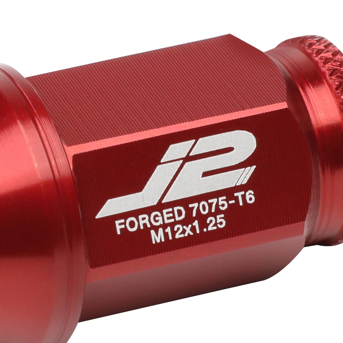 Set of 20 J2 7075 Forged Aluminum M12x1.25 Open-End Lug Nuts for Universal