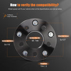 2X Wheel Adapter 5x110 to 5x127 for Chevrolet Malibu, Cobalt, Pontiac G6 (2004–2010)