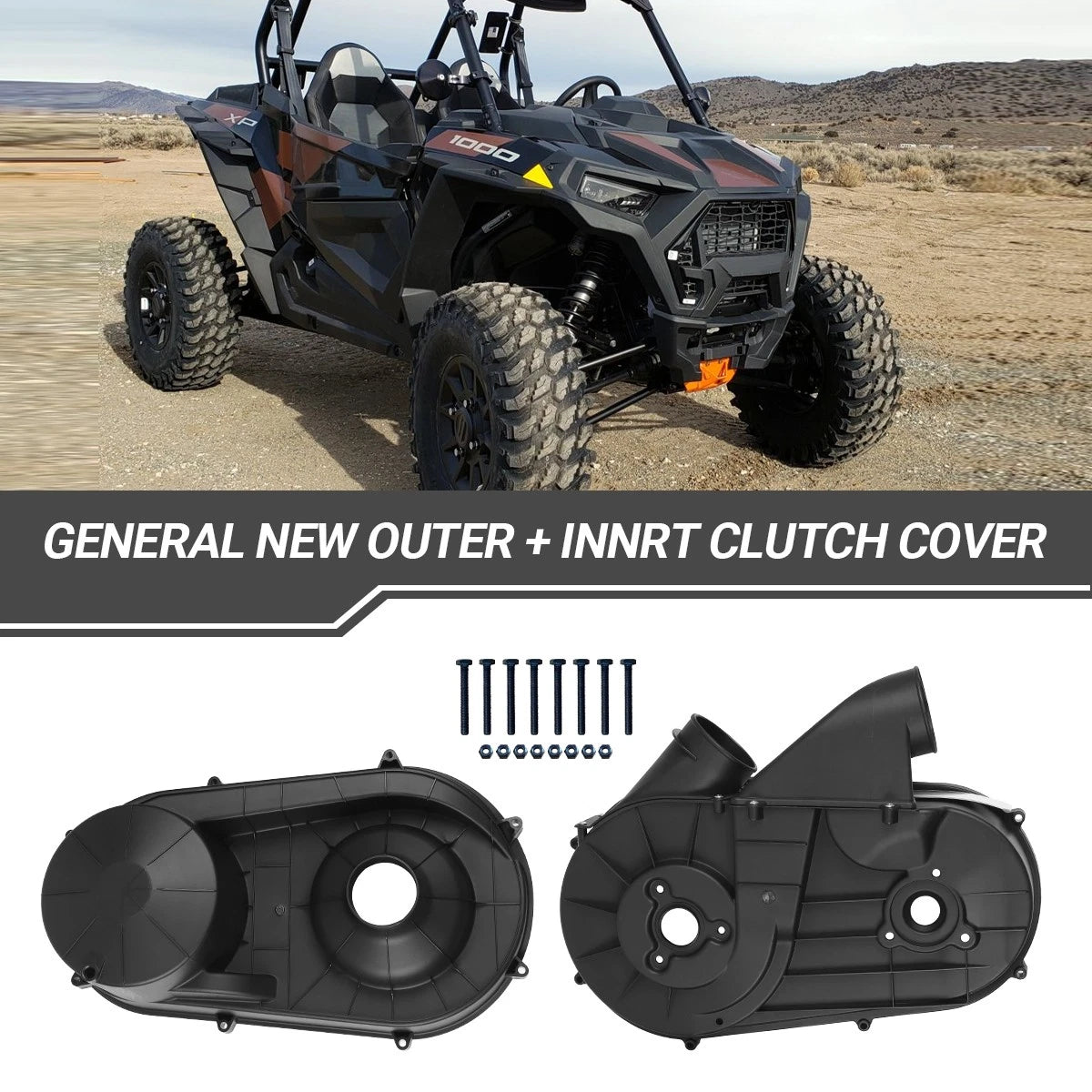 Outer & Inner Clutch Belt Cover for Polaris RZR XP 1000 S (2014–2020) #2635158 #2635611