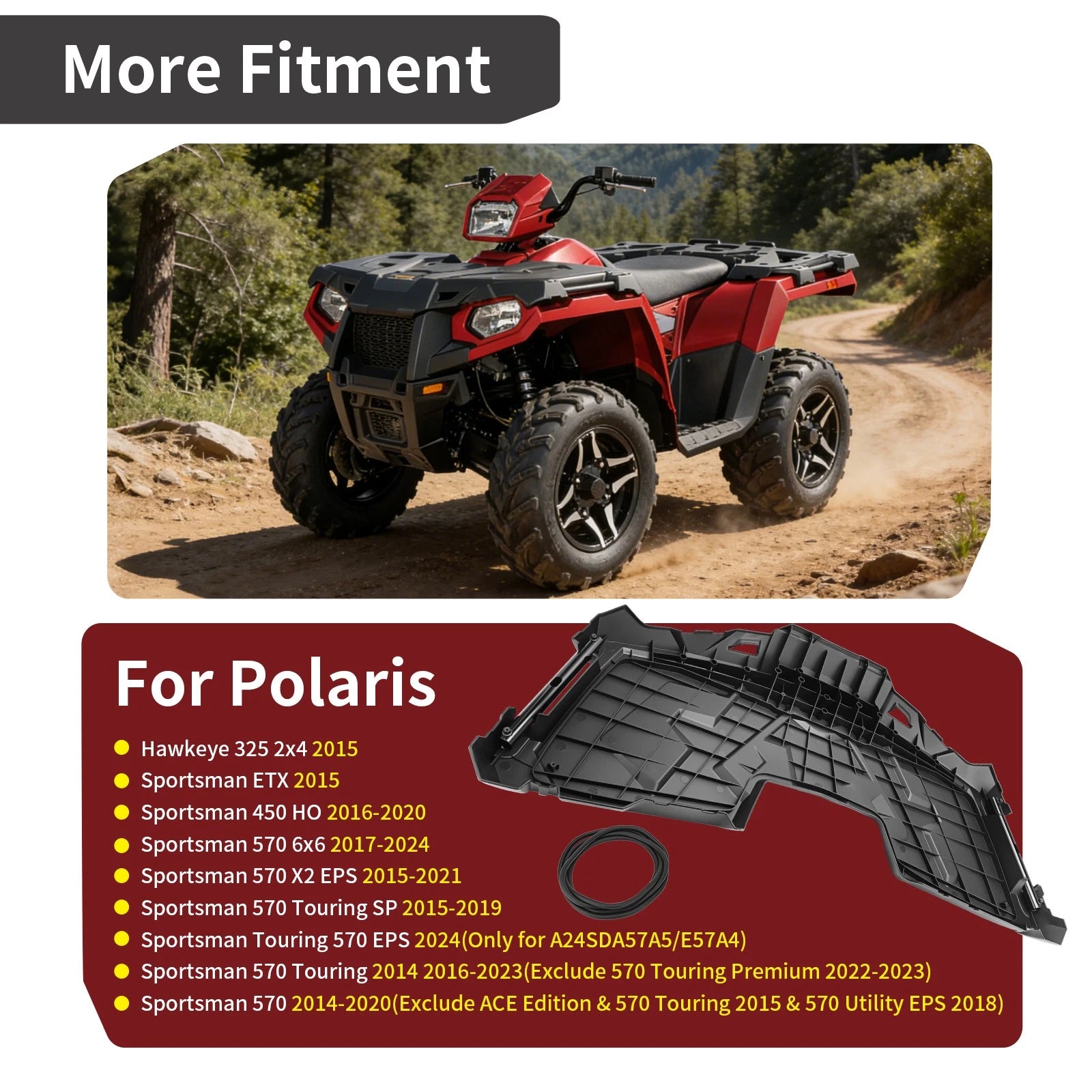 Front Storage Rack & Seal for Polaris Sportsman Touring 450 570 (2014–2021)