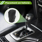 Car Gear Shift Knob Cover 1 x Black Grey Faux Leather for Honda Civic (2022-2024)