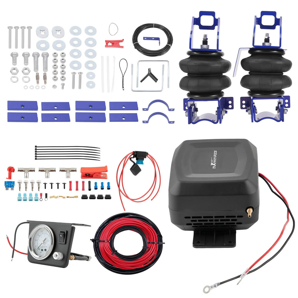 Air Spring Kit+Air Shock Compressor Kit For Ford F-250 4WD 2WD 2008-2010