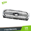 Front Upper Grille for Ford F-150 (2021–2022) Silver Black Mesh