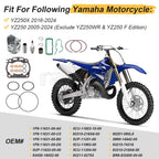 Top End Piston Kit w/Piston Ring Gasket for Yamaha YZ250 YZ250X (2005–2024) 66.4mm