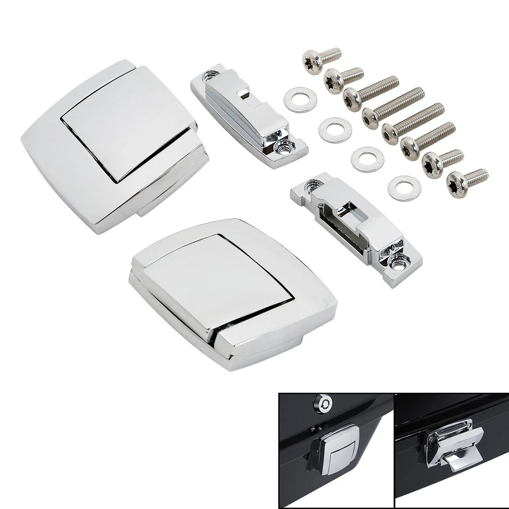 Razor Chopped King Trunk Latches & Hinges for Harley Touring (1988–2013)