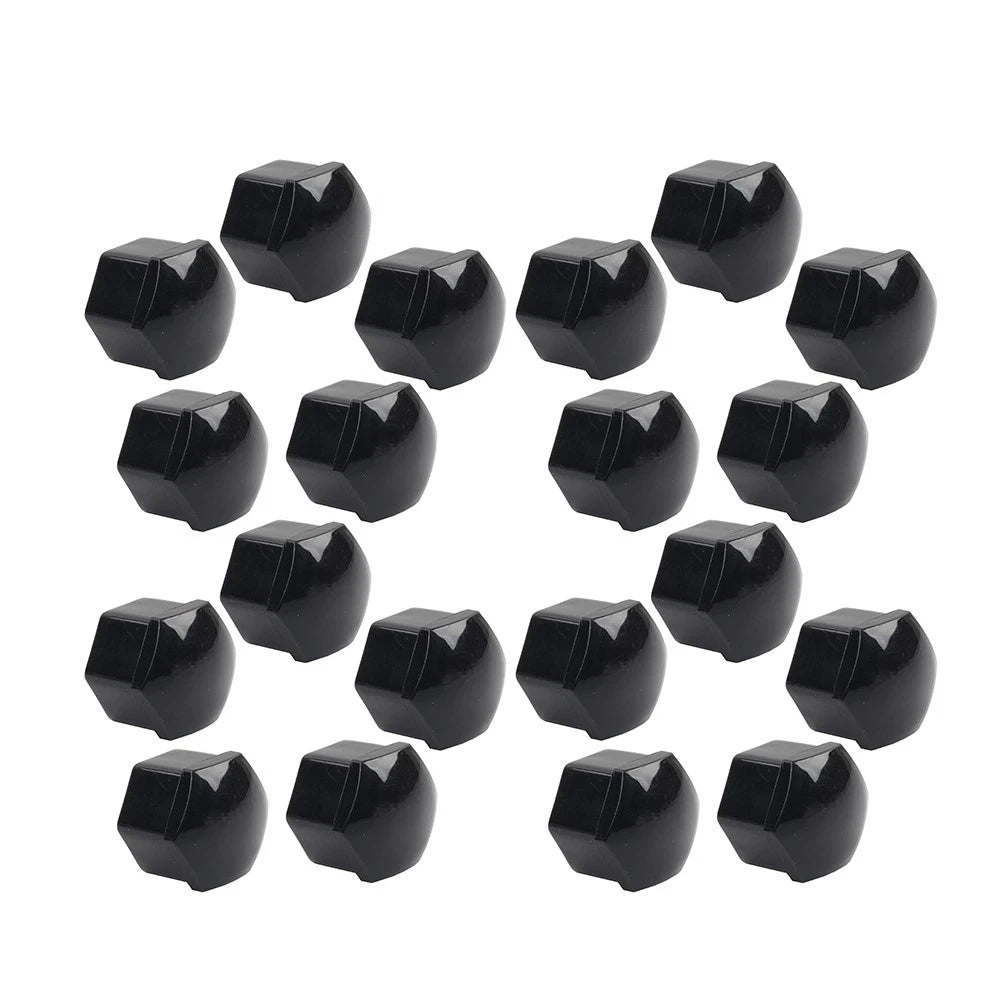 20Pcs 17mm Black Wheel Lug Nut Bolt Cover Caps for Audi