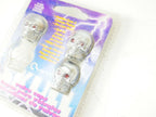 Chrome Skull Valve Stem Caps for Harley Motorcycle (Pack of 3)
