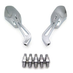 Chrome Mirrors for Honda Suzuki Kawasaki Yamaha Harley (8mm 10mm)