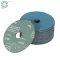 Set of 25 Zirconia Resin Fiber Grinding Discs 5In x 7/8In 36 Grit