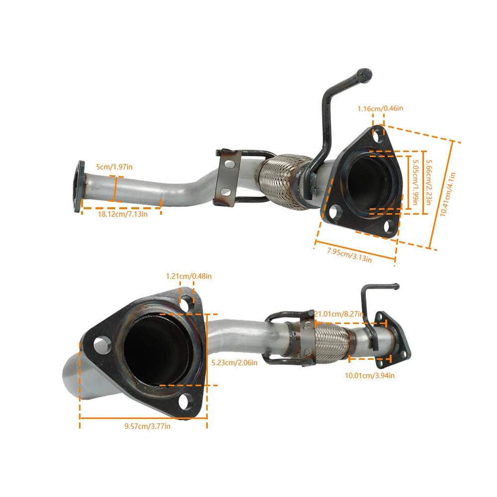 Stainless Steel Exhaust Front Flex Pipe for Honda Accord (1998–2002)