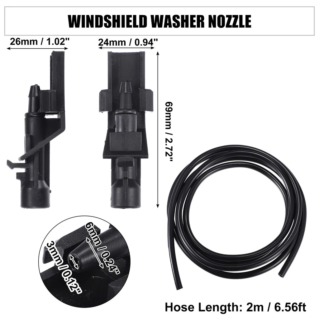 Set of 2 Windshield Washer Nozzles No. 76810TP6A01 for Honda Accord 