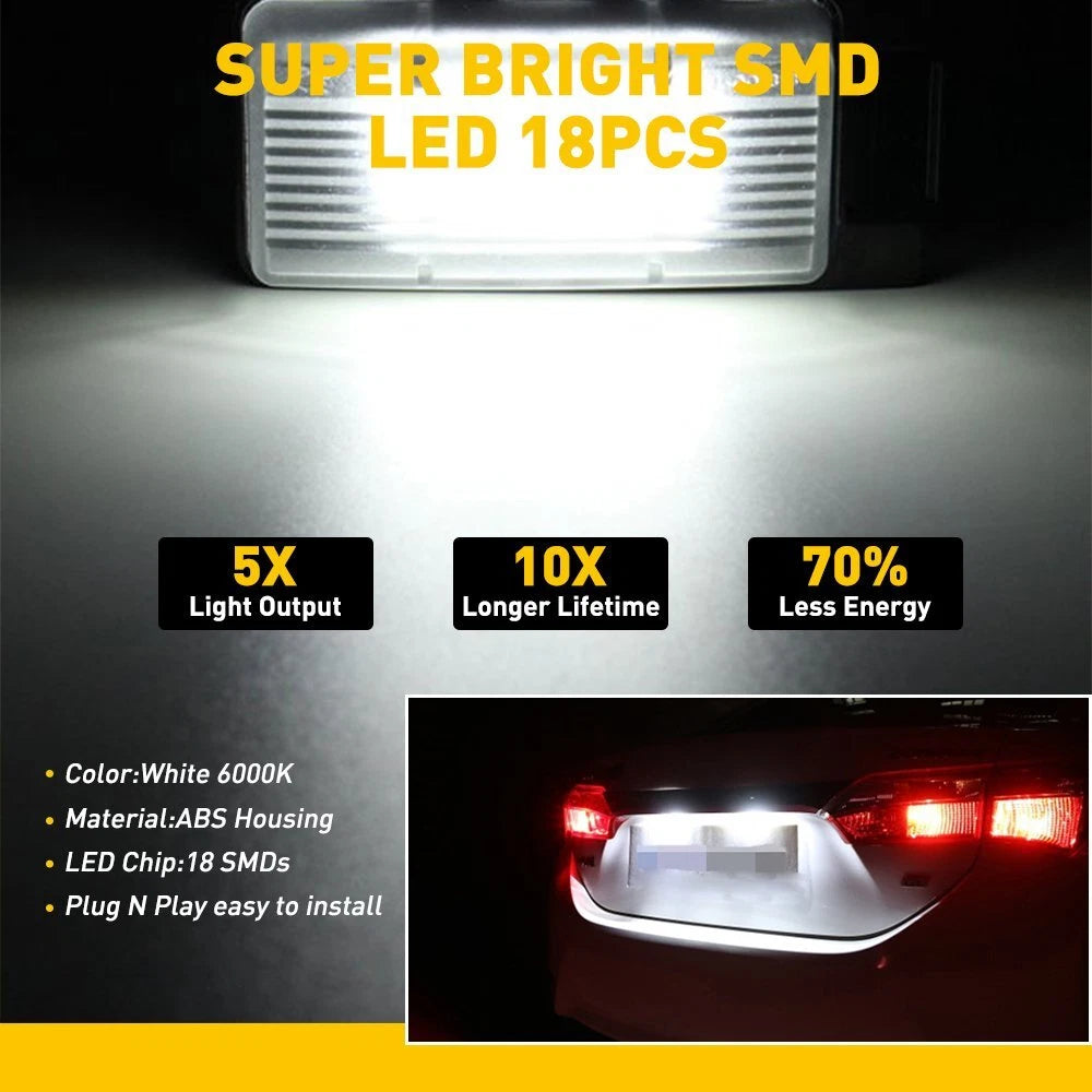 2X White LED License Plate Light for Nissan 350Z (2003–2008)