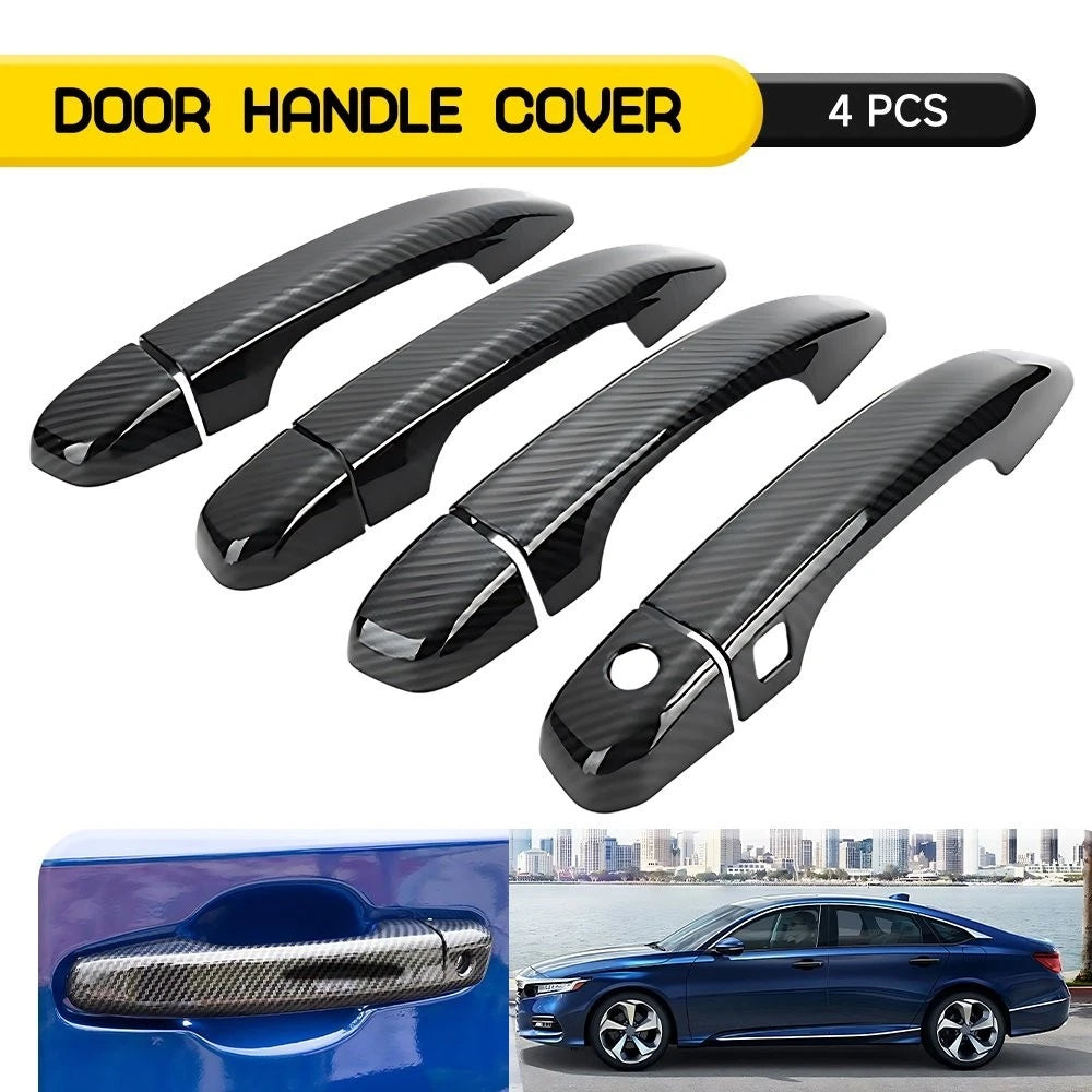 Set of 4 Carbon Fiber Door Handle Guard Covers for Honda Accord (2018–2022)